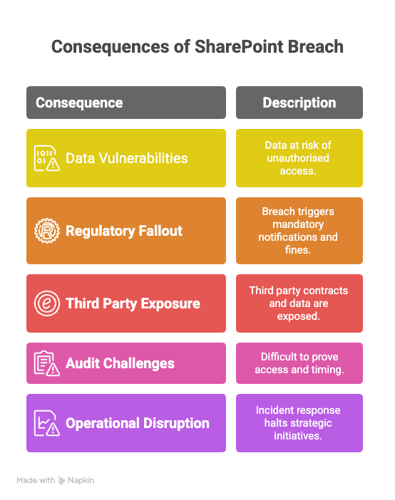 Consequences of SharePoint Breach
